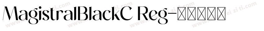 MagistralBlackC Reg字体转换
